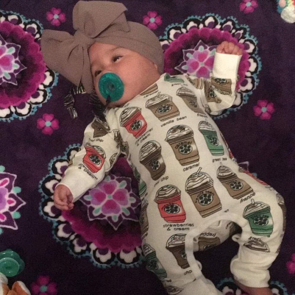 Starbucks inspired frappe romper baby 324 nwot - Picture 1 of 8
